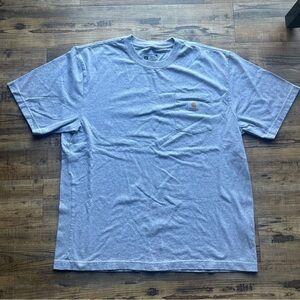 Carhartt Men's Light Grey Loose Fit Short Sleeve T-Shirt Tee Workwear Size XL